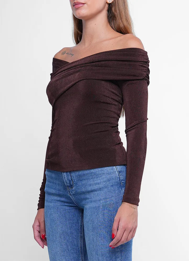 OffShoulder Top Maison Brown — free download