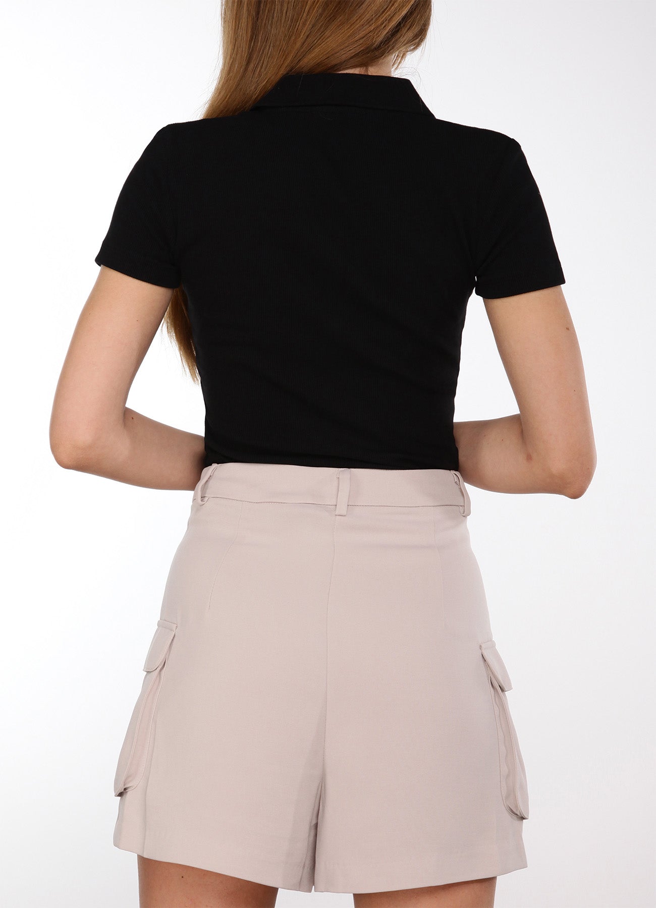 Cropped Polo Shirt.